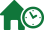 house icon with a clock for rentals button